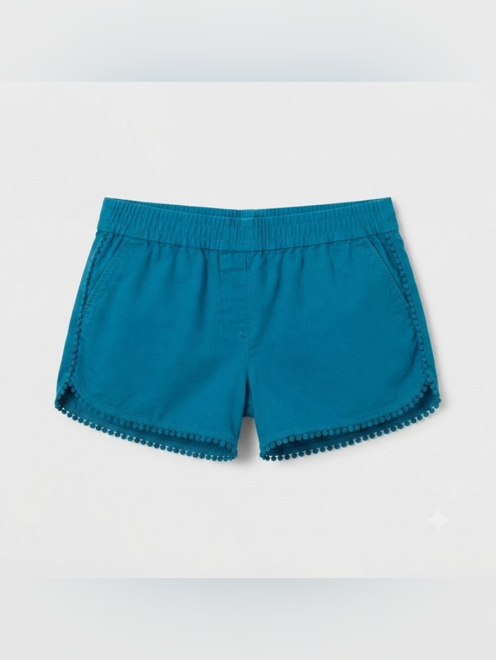 👗3/$25👗 LOFT Women's Blue Pom-Pom Trim Shorts Size Large